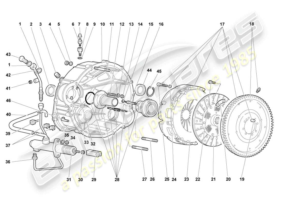 lamborghini murcielago coupe (2003) accoppiamento dx diagramma delle parti