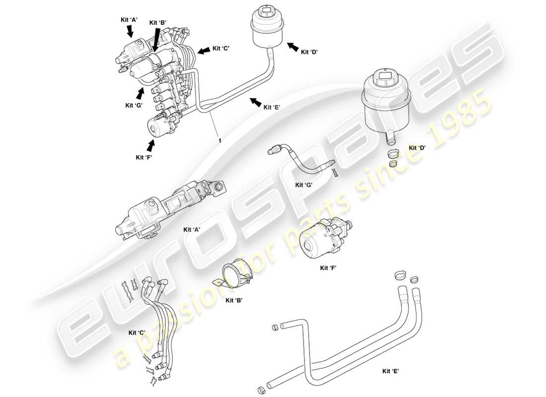 aston martin one-77 (2011) diagramma delle parti dei kit sportshift