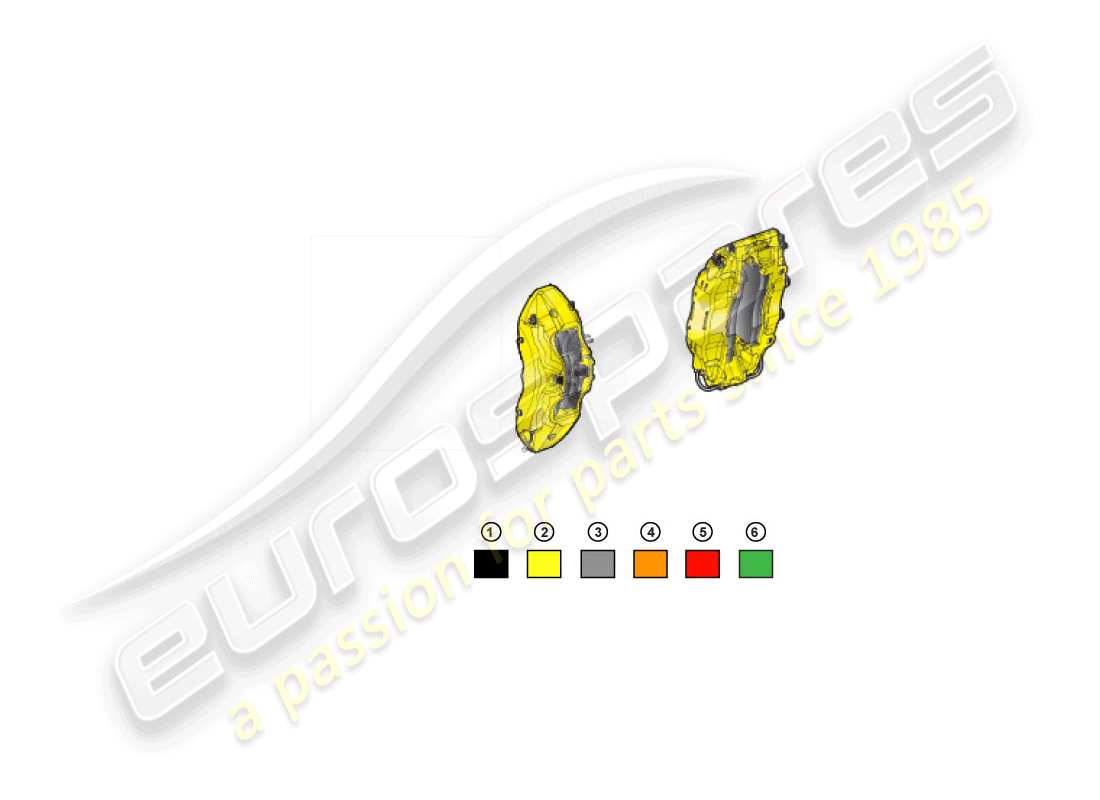 lamborghini huracan lp610-4 coupe (accessories) set di riparazione pinza freno diagramma delle parti