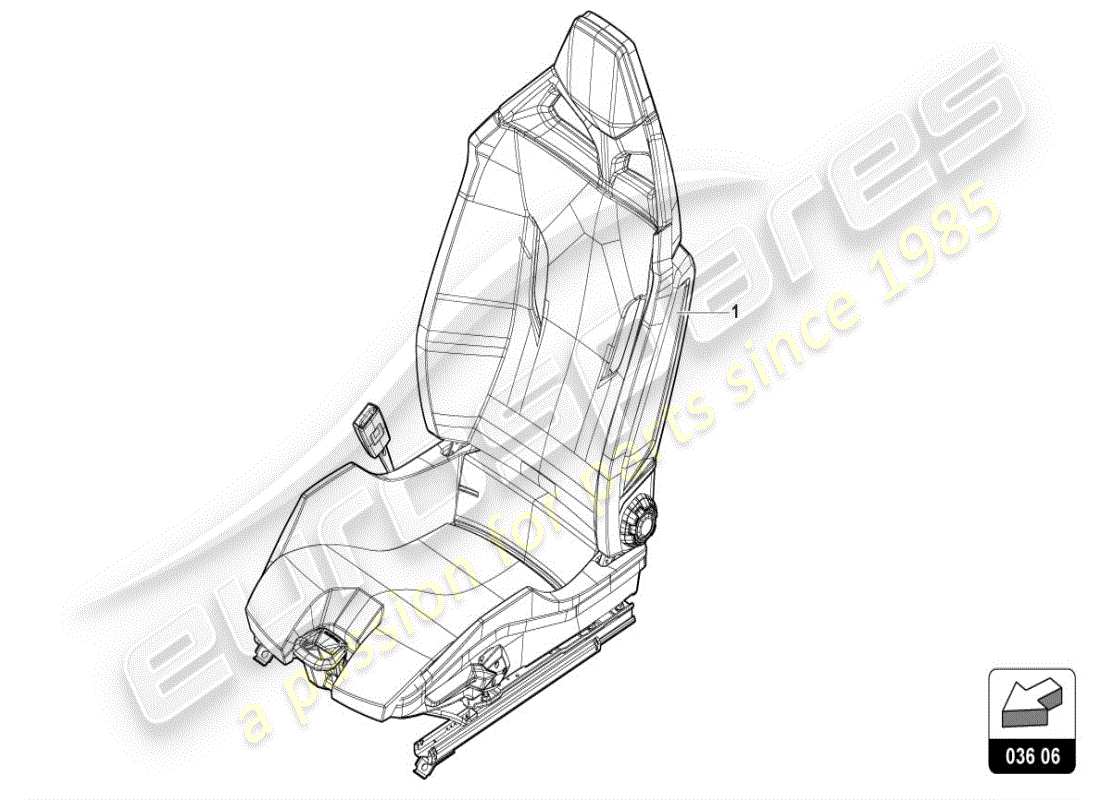 lamborghini huracan lp580-2 spyder (accessories) sedile sportivo schema delle parti