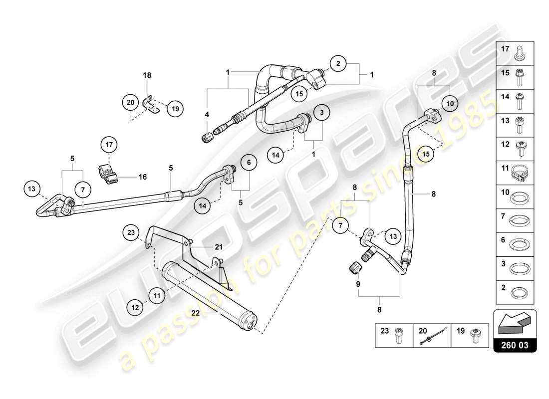 lamborghini lp700-4 roadster (2016) aria diagramma delle parti