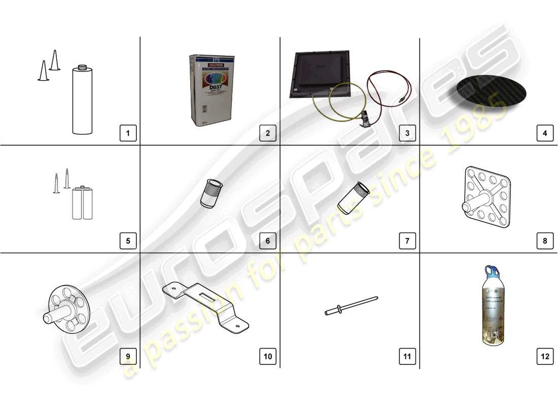 lamborghini lp700-4 coupe (2015) set di riparazione diagramma delle parti