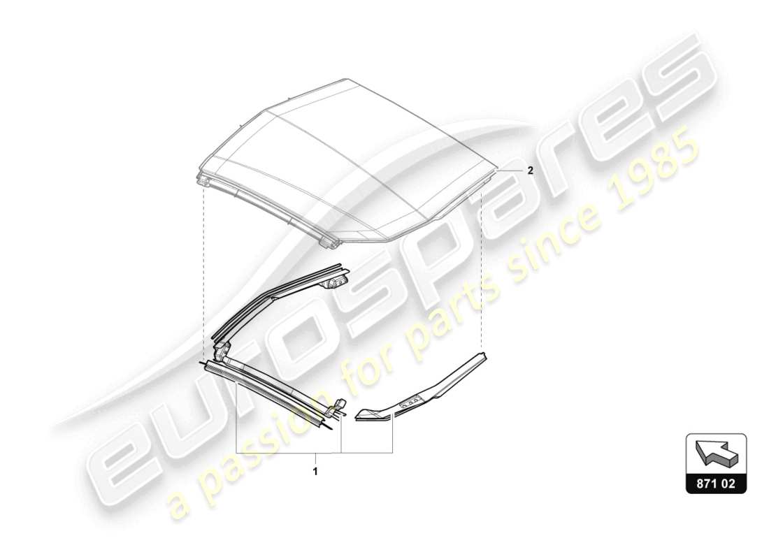 lamborghini lp770-4 svj roadster (2020) set guarnizioni per portapacchi schema parte