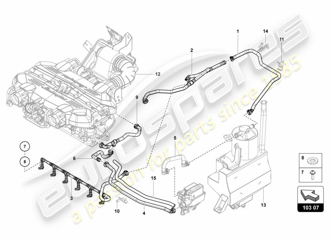 lamborghini 2012 (lp700-4 coupe)) ventilazione per copertura testa cilindro da vin cla00325 schema parte
