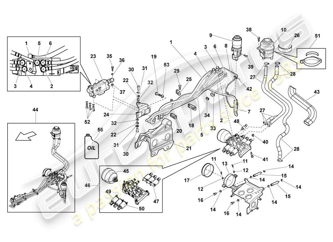 lamborghini murcielago coupe (2002) selettore marcia diagramma delle parti