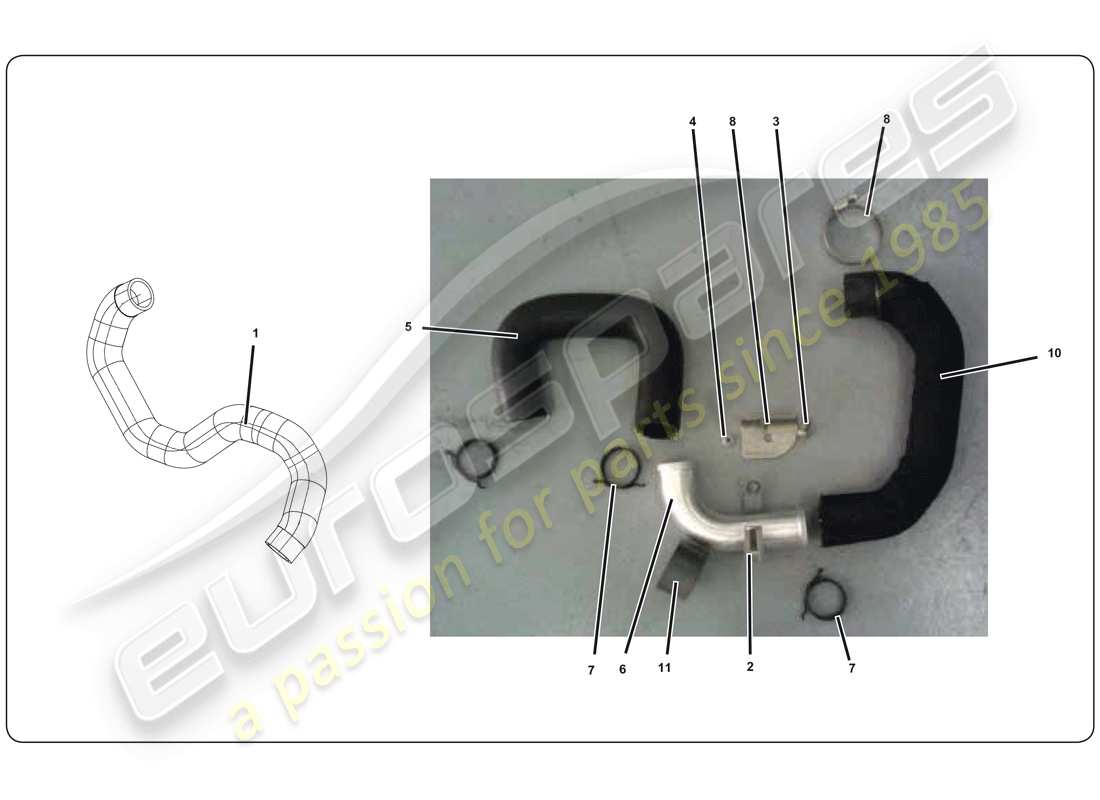 lamborghini super trofeo (2009-2014) diagramma delle parti del raffreddamento ad acqua