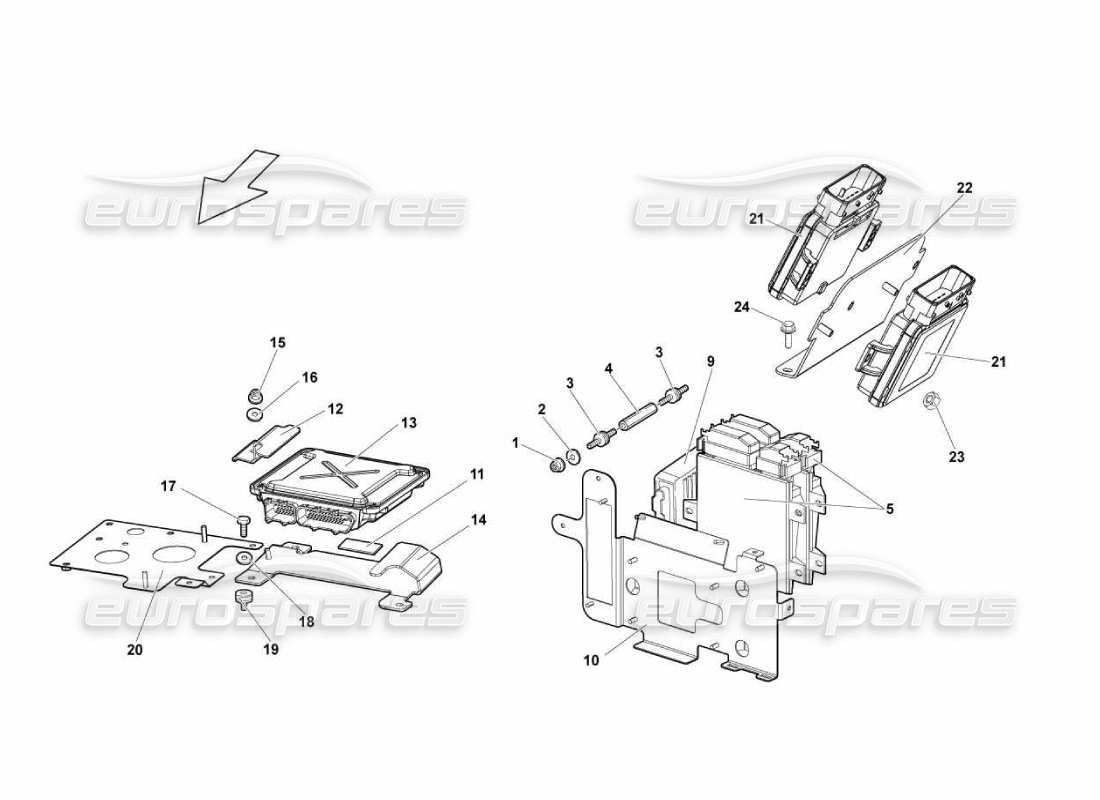lamborghini murcielago lp670 schema delle parti dell'impianto elettrico