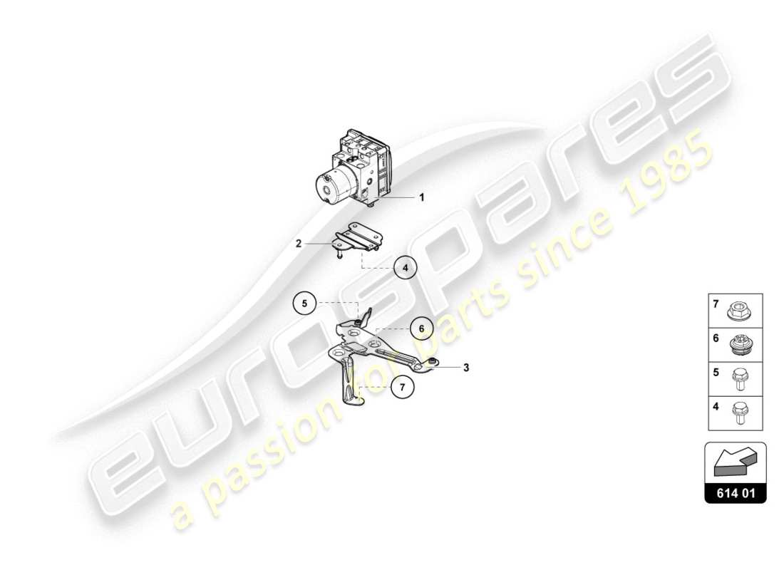 lamborghini lp580-2 coupe (2016) unità abs con centralina schema delle parti