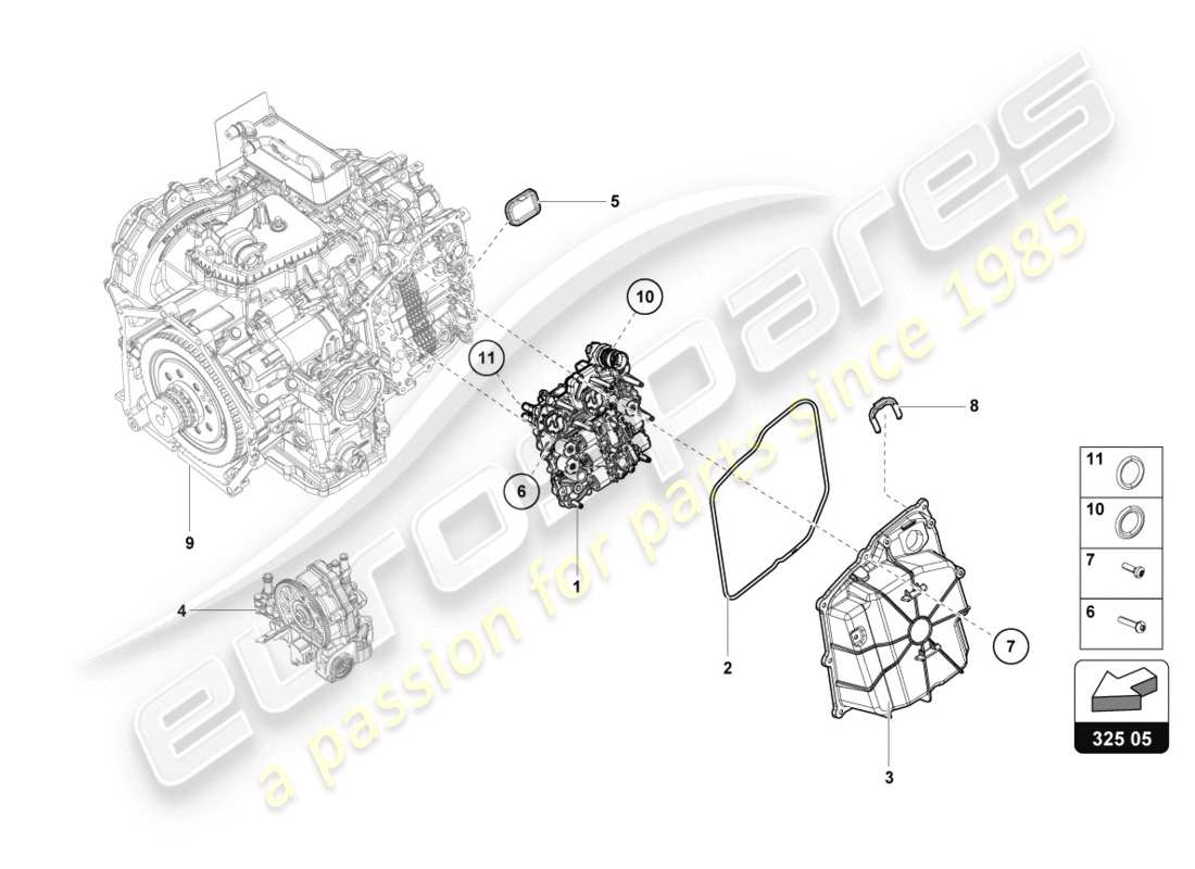 lamborghini lp610-4 coupe (2017) meccatronica con software schema delle parti