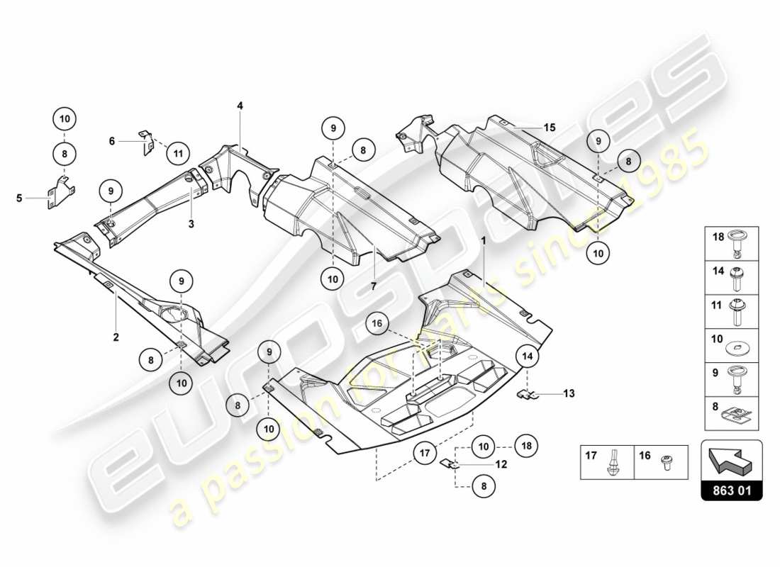 lamborghini lp700-4 coupe (2012) coperture schema delle parti