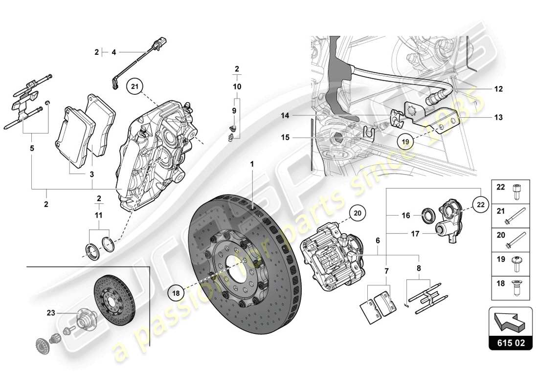 lamborghini lp720-4 coupe 50 (2014) schema delle parti disco freno