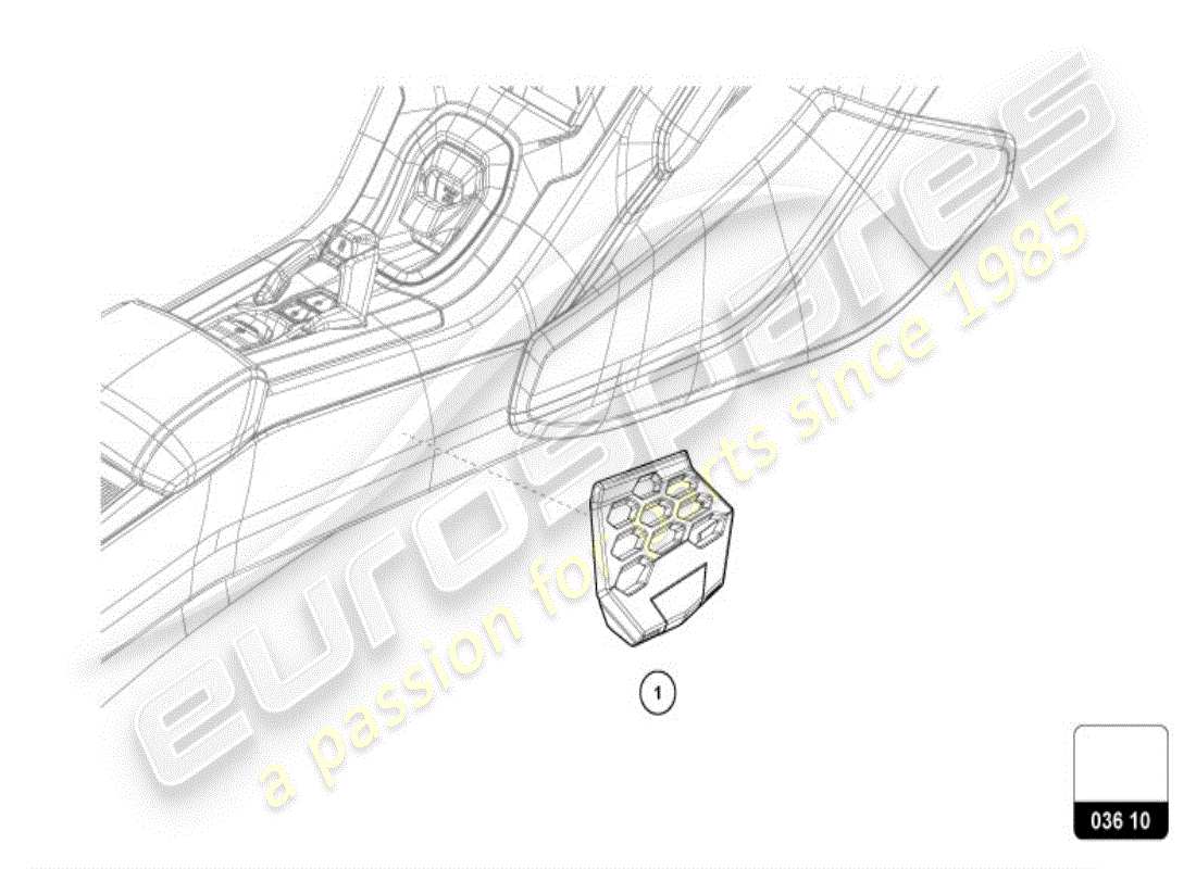 lamborghini huracan lp580-2 spyder (accessories) supporto per cellulare schema delle parti