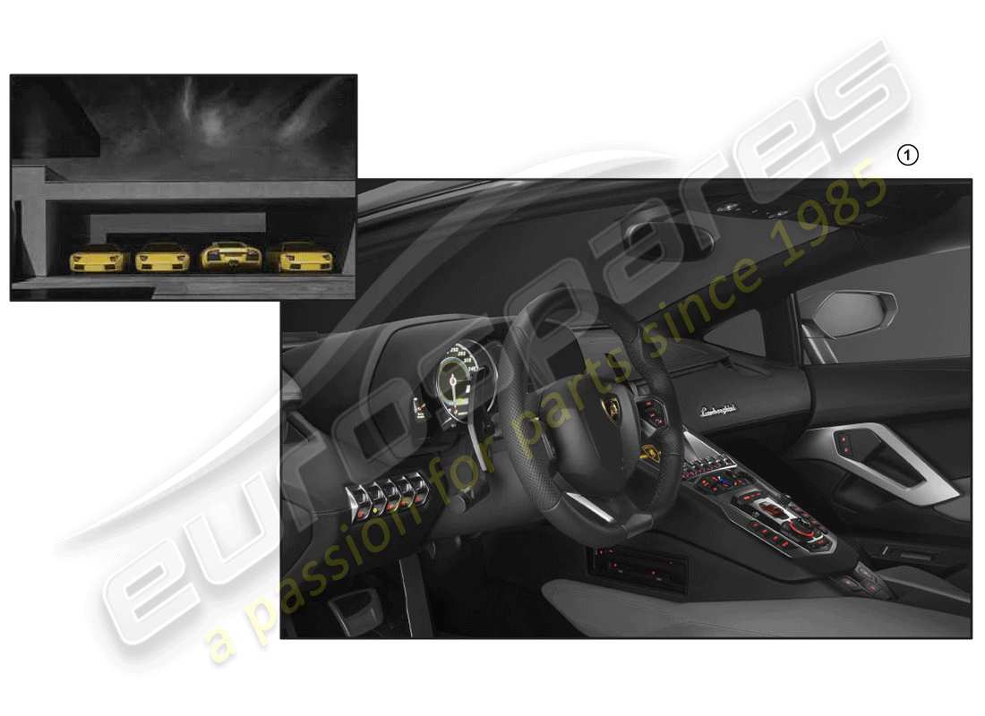 lamborghini accessories (lp770-4 svj coupe) kit installazione per apriporta garage diagramma delle parti