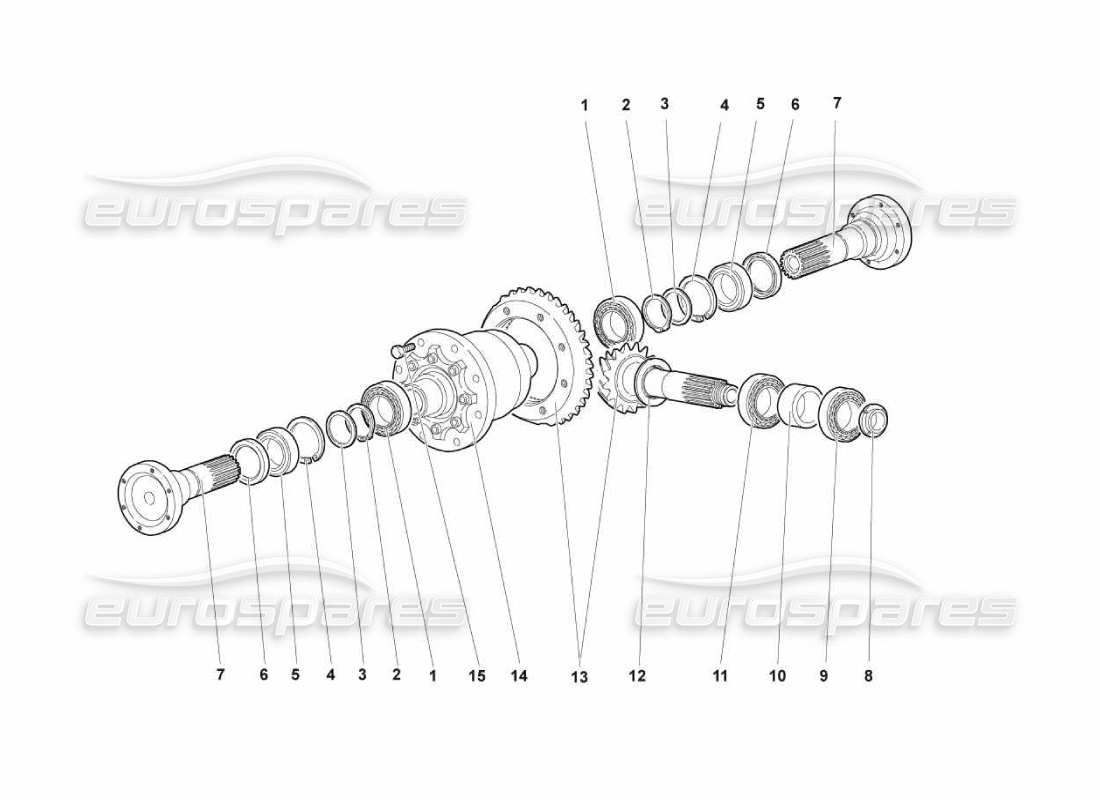 lamborghini murcielago lp670 schema della parte differenziale anteriore