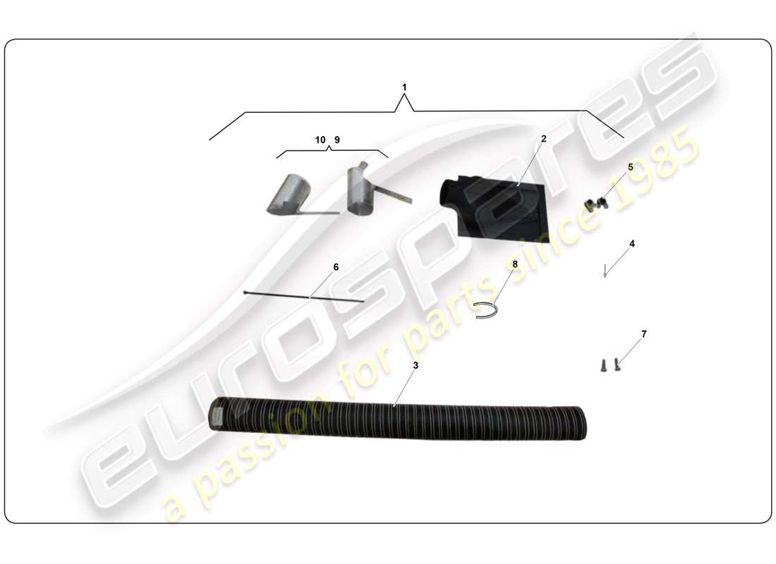 lamborghini super trofeo (2009-2014) kit naka schema delle parti