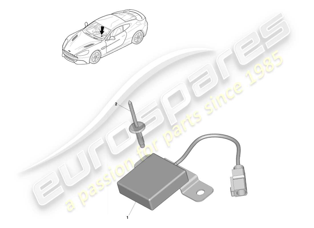 aston martin vanquish (2013) antenna wi-fi diagramma delle parti