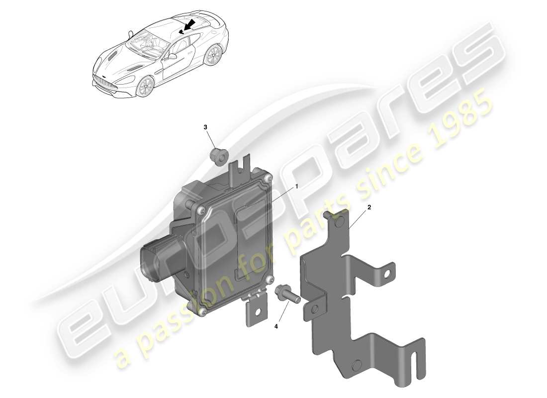 aston martin vanquish (2013) modulo pompa carburante diagramma delle parti