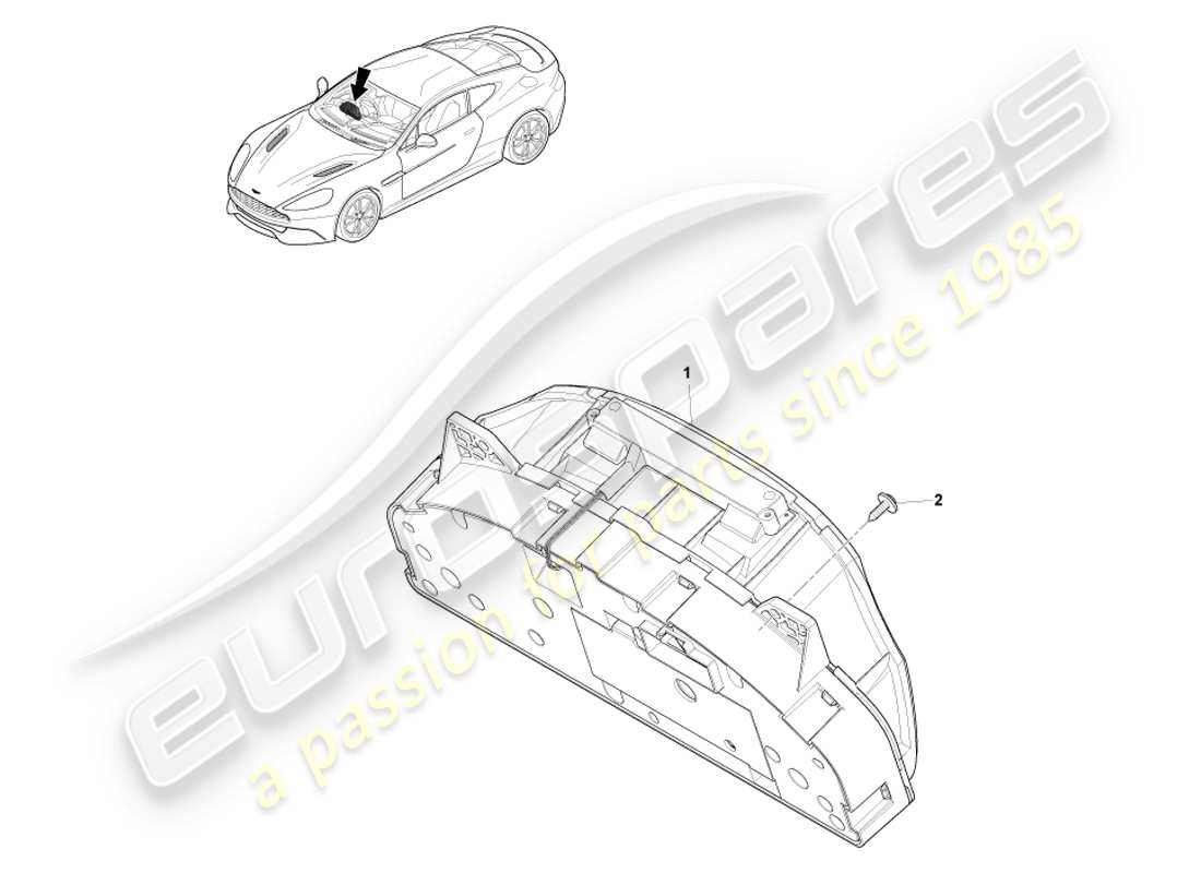 aston martin vanquish (2013) strumentazione diagramma delle parti