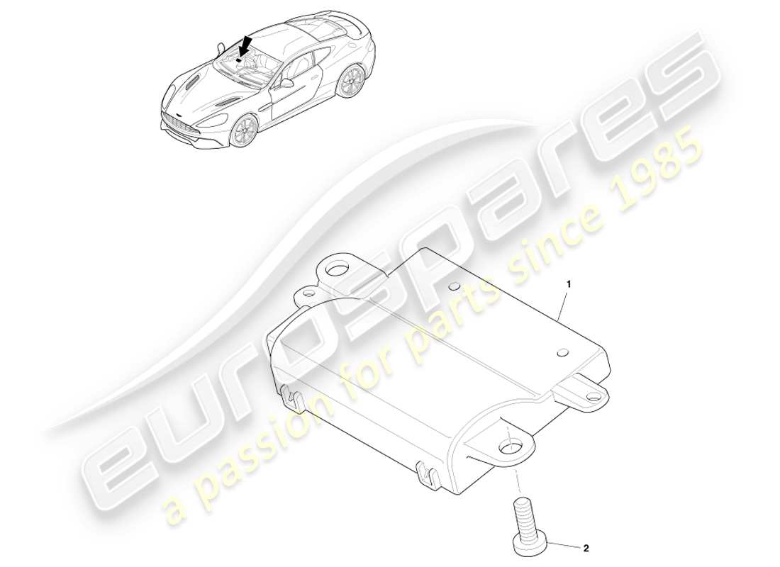 aston martin vanquish (2014) rke diagramma delle parti