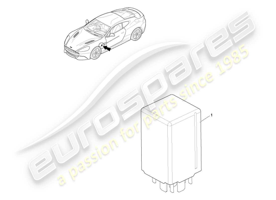 aston martin vanquish (2013) modulo di sterzo diagramma delle parti
