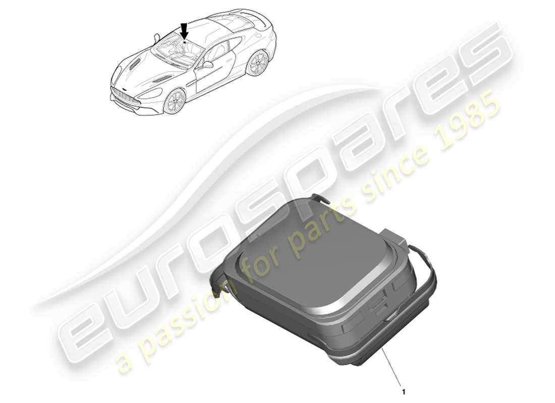 aston martin vanquish (2014) sensore pioggia e luce diurna diagramma delle parti