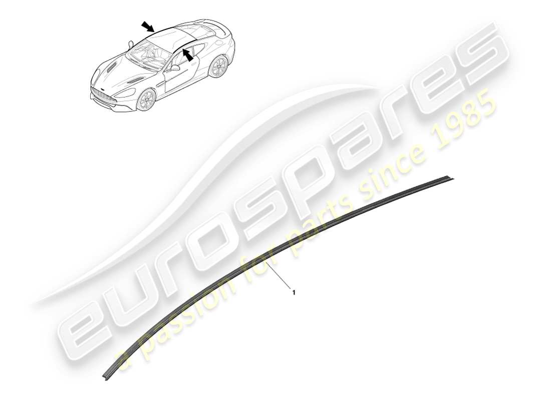 aston martin vanquish (2014) guarnizione apertura tetto, volante diagramma delle parti
