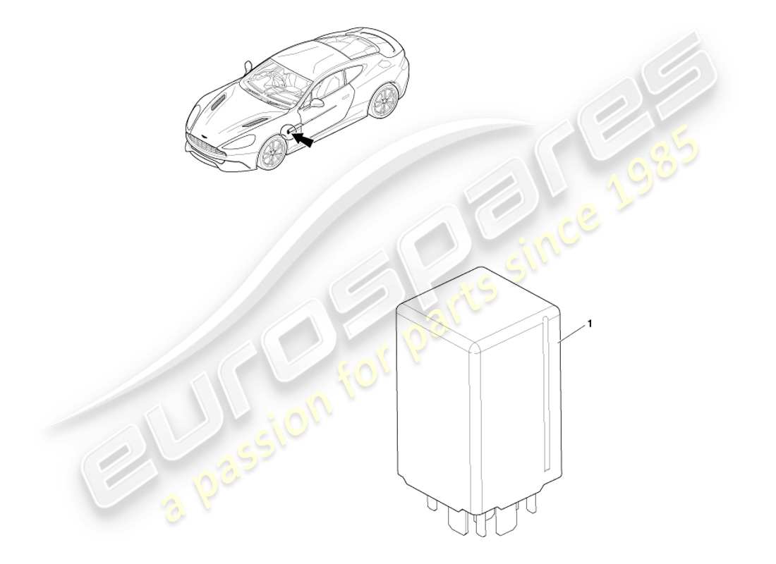 aston martin vanquish (2014) modulo di sterzo diagramma delle parti