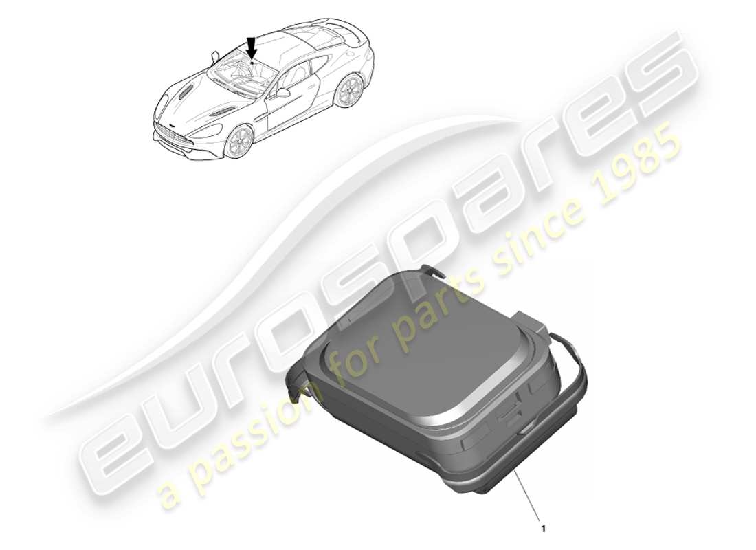 aston martin vanquish (2013) sensore pioggia e luce diurna diagramma delle parti