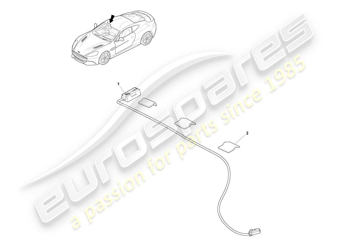 aston martin vanquish (2013) microfono diagramma delle parti