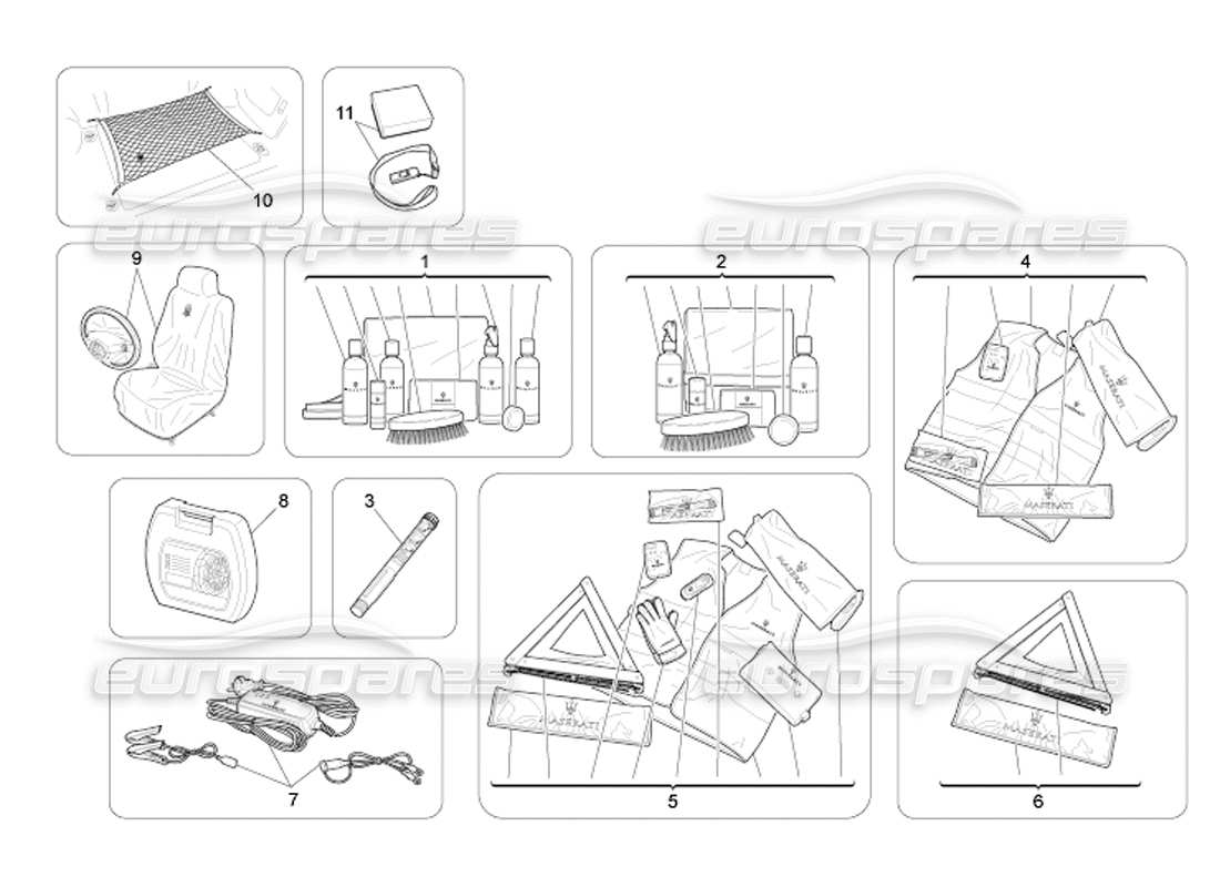 maserati qtp. (2003) 4.2 diagramma delle parti degli accessori aftermarket