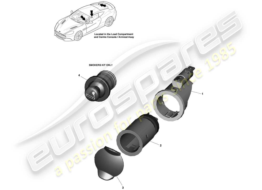 aston martin vanquish (2013) presa diagramma delle parti