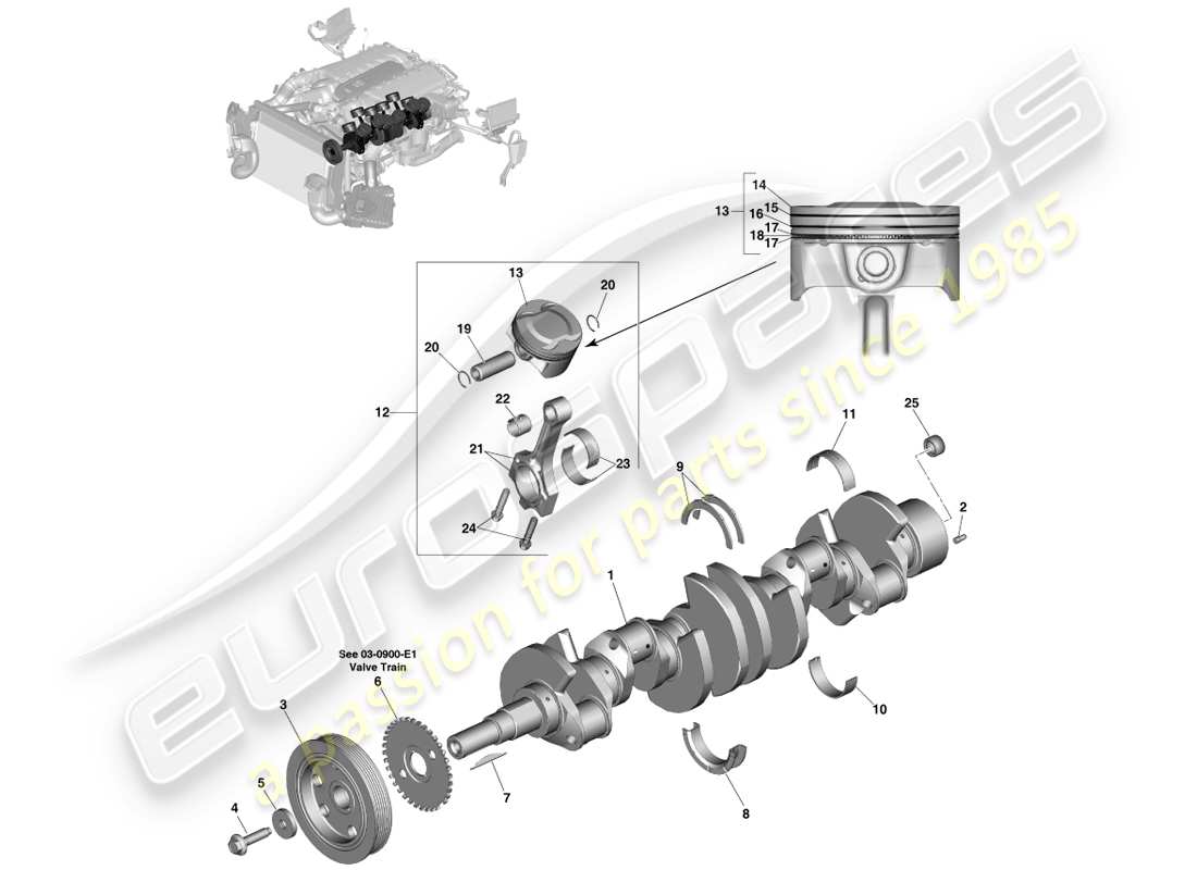 aston martin vanquish (2014) conversione di potenza diagramma delle parti