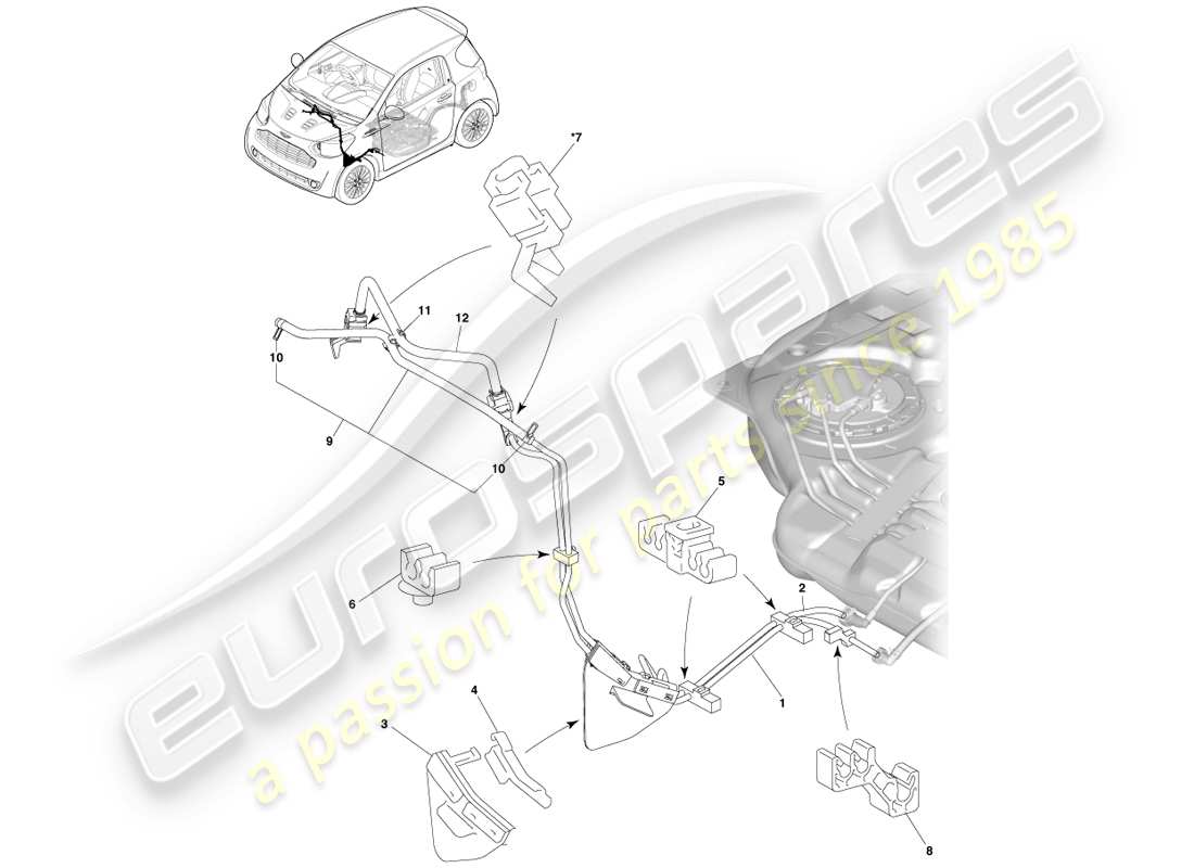 diagramma della parte contenente il codice parte 77251-74010