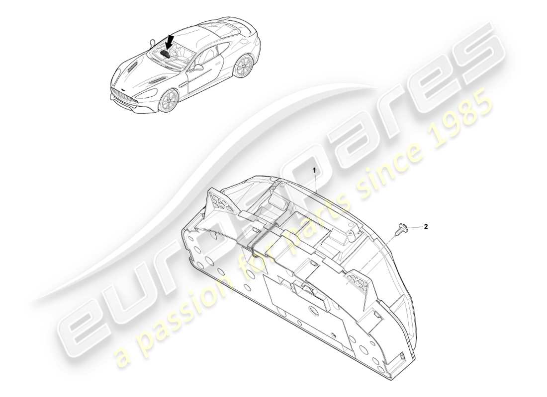 aston martin vanquish (2014) strumentazione diagramma delle parti