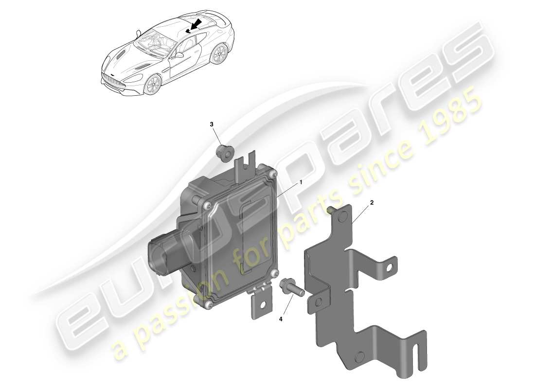 aston martin vanquish (2014) modulo pompa carburante diagramma delle parti