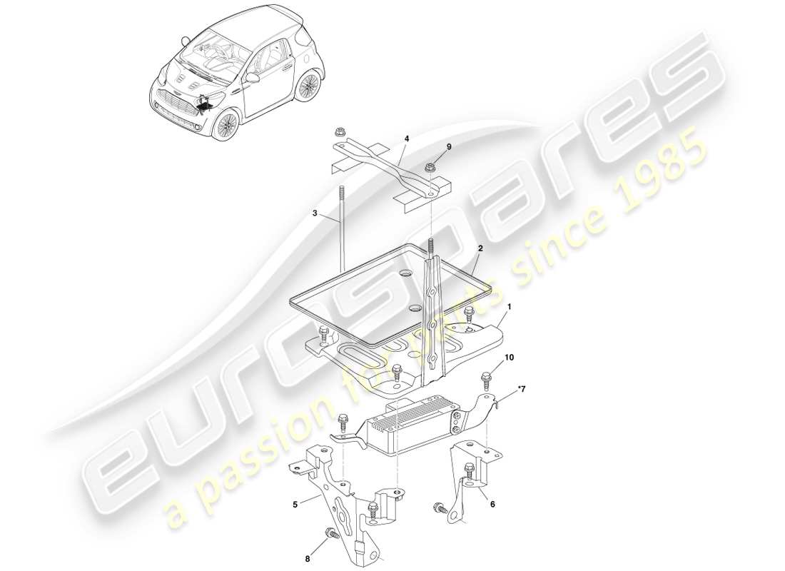 aston martin cygnet (2012) parti accessorie - manuale diagramma delle parti