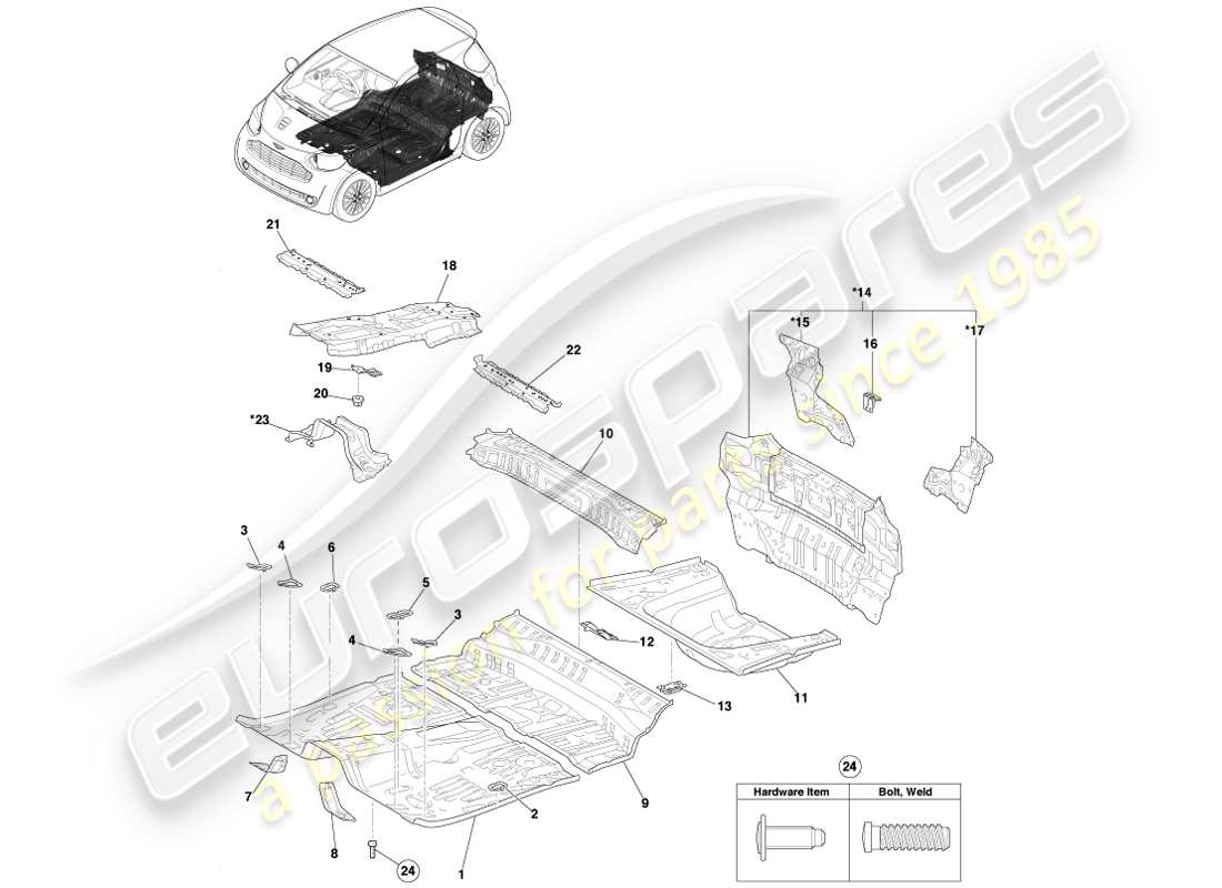 diagramma della parte contenente il codice parte 58129-74010