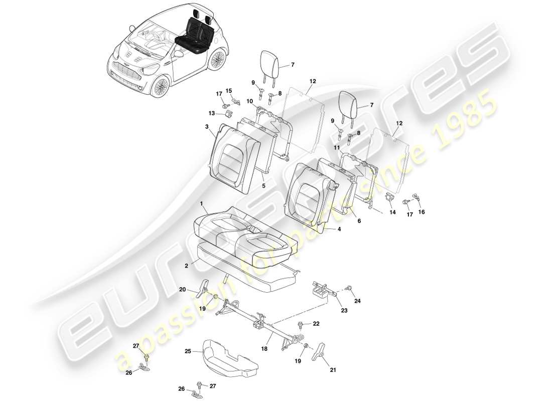 diagramma della parte contenente il codice parte ay2y-a63840-aa