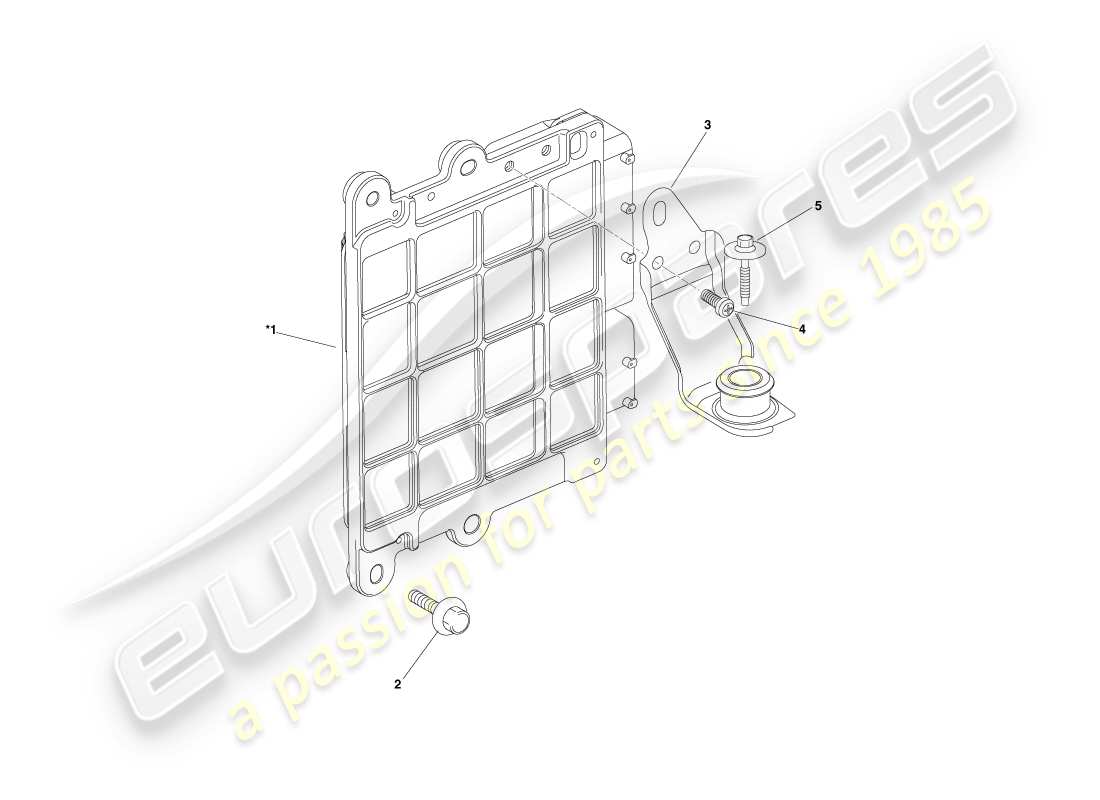 aston martin cygnet (2012) diagramma delle parti del modulo di controllo del motore