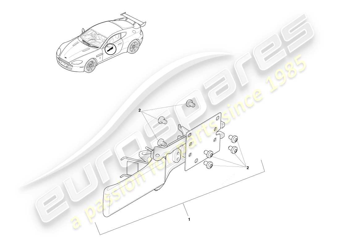 aston martin v8 vantage (2005) gestire l'assieme, gt8 diagramma delle parti