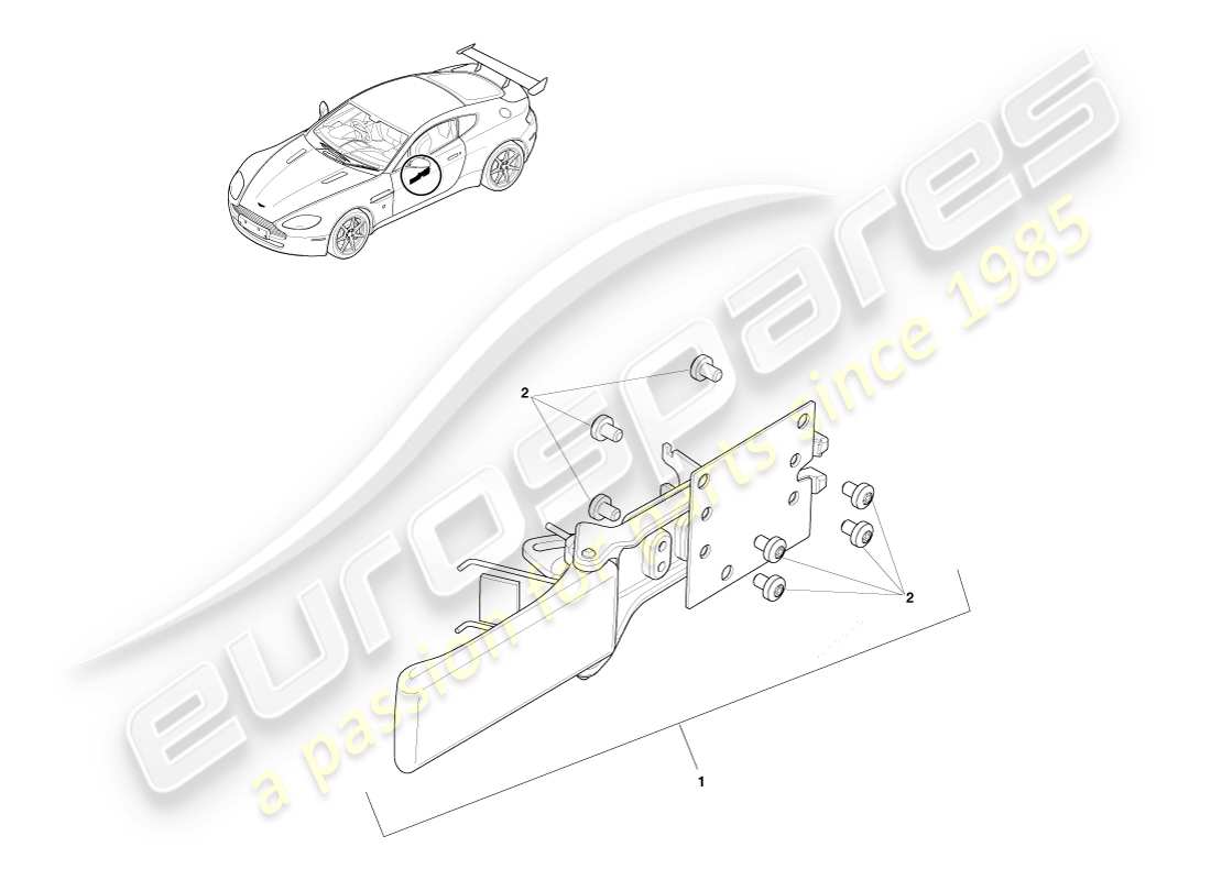 aston martin v8 vantage (2007) gestire l'assieme, gt8 diagramma delle parti
