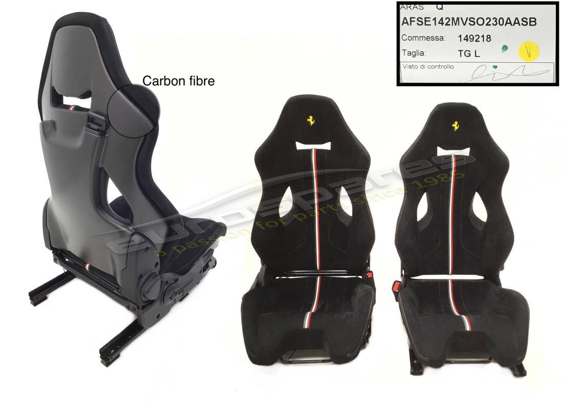usato ferrari 488 pista rhd nero racing posti a sedere. numero parte 781201000 (9)
