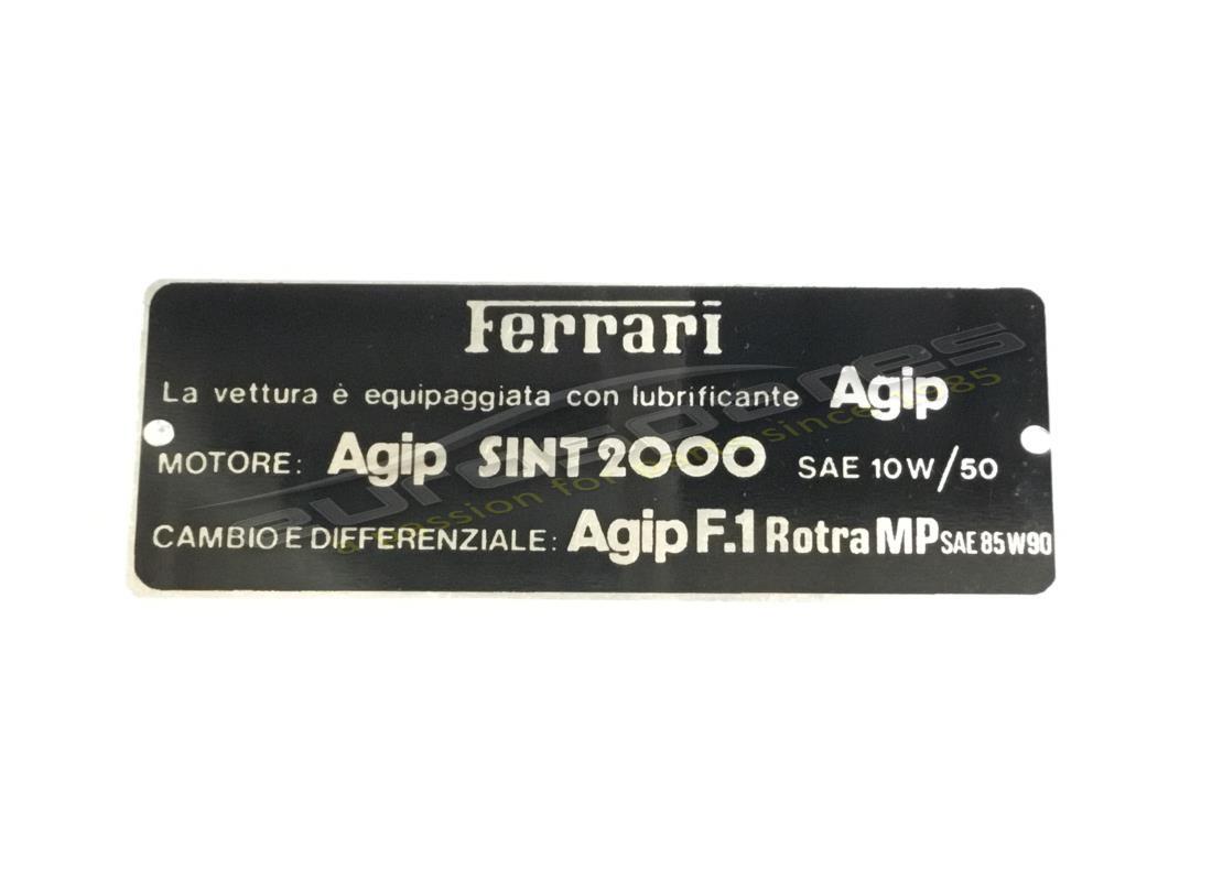 nuova piastra agip ferrari. numero parte fer2000 (1)