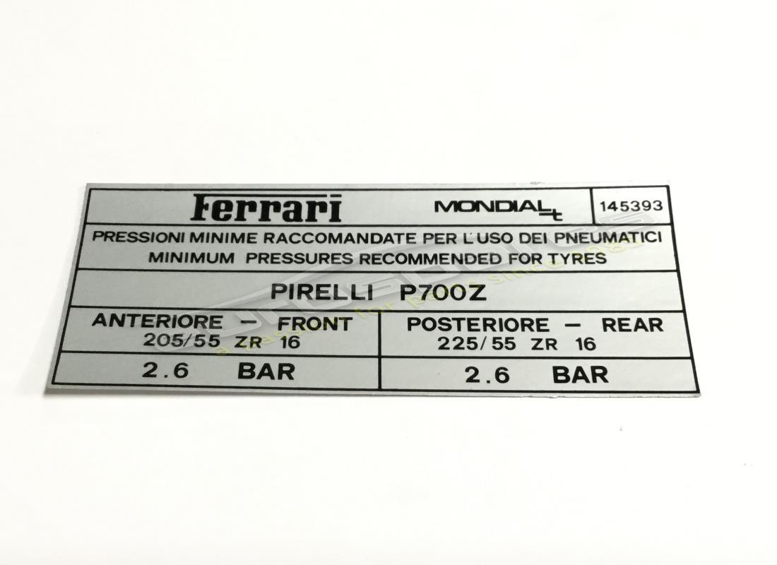 nuovo ferrari adesivo per gonfiaggio pneumatici pirelli. numero parte 145393 (1)