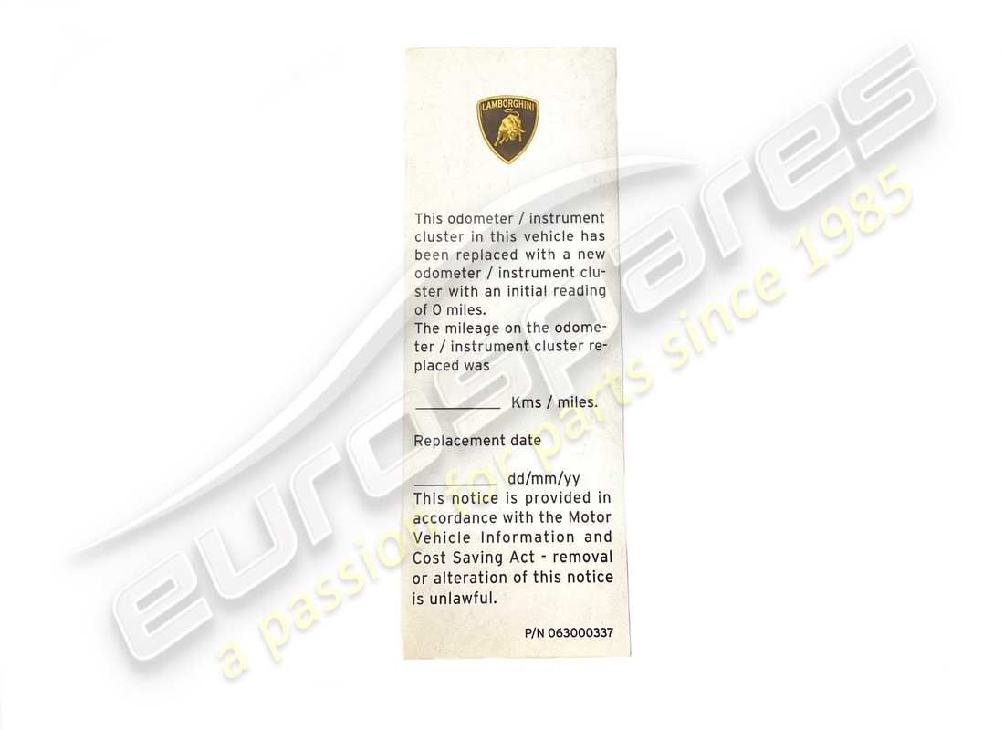 nuovo lamborghini ades.x sostit.strum./odometro. numero parte 063000337 (1)