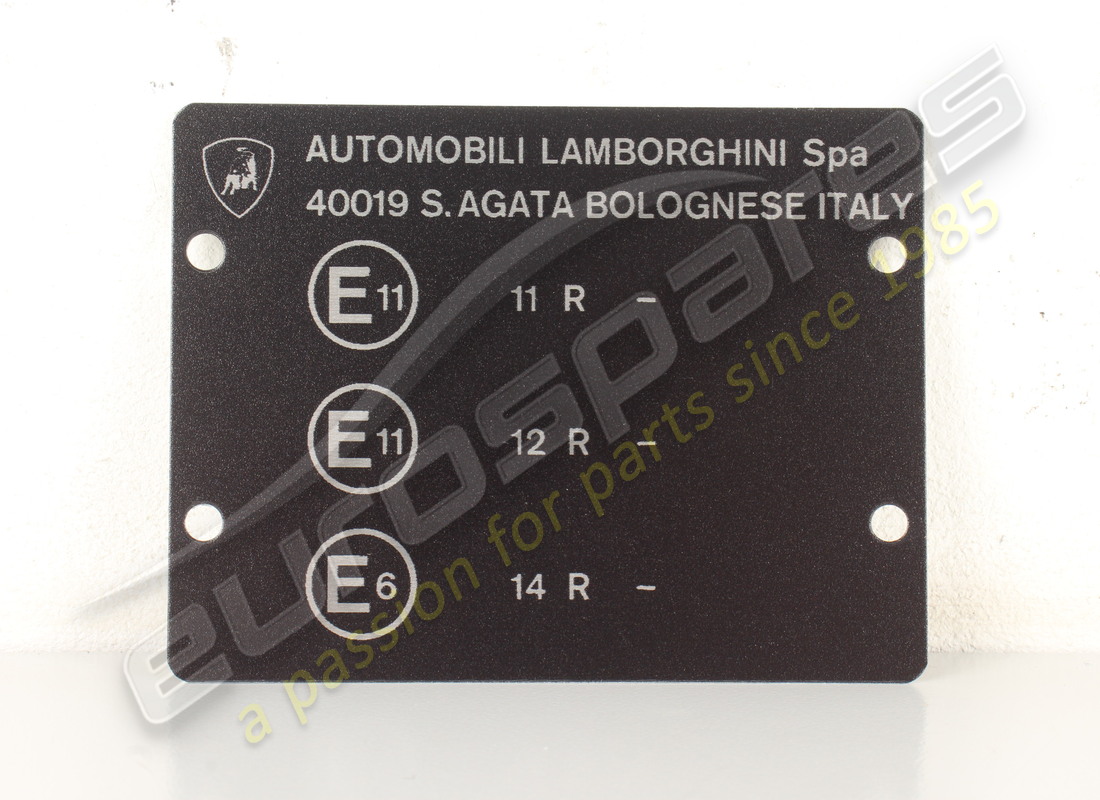nuova targa di regolazione lamborghini. numero parte 006110783 (1)