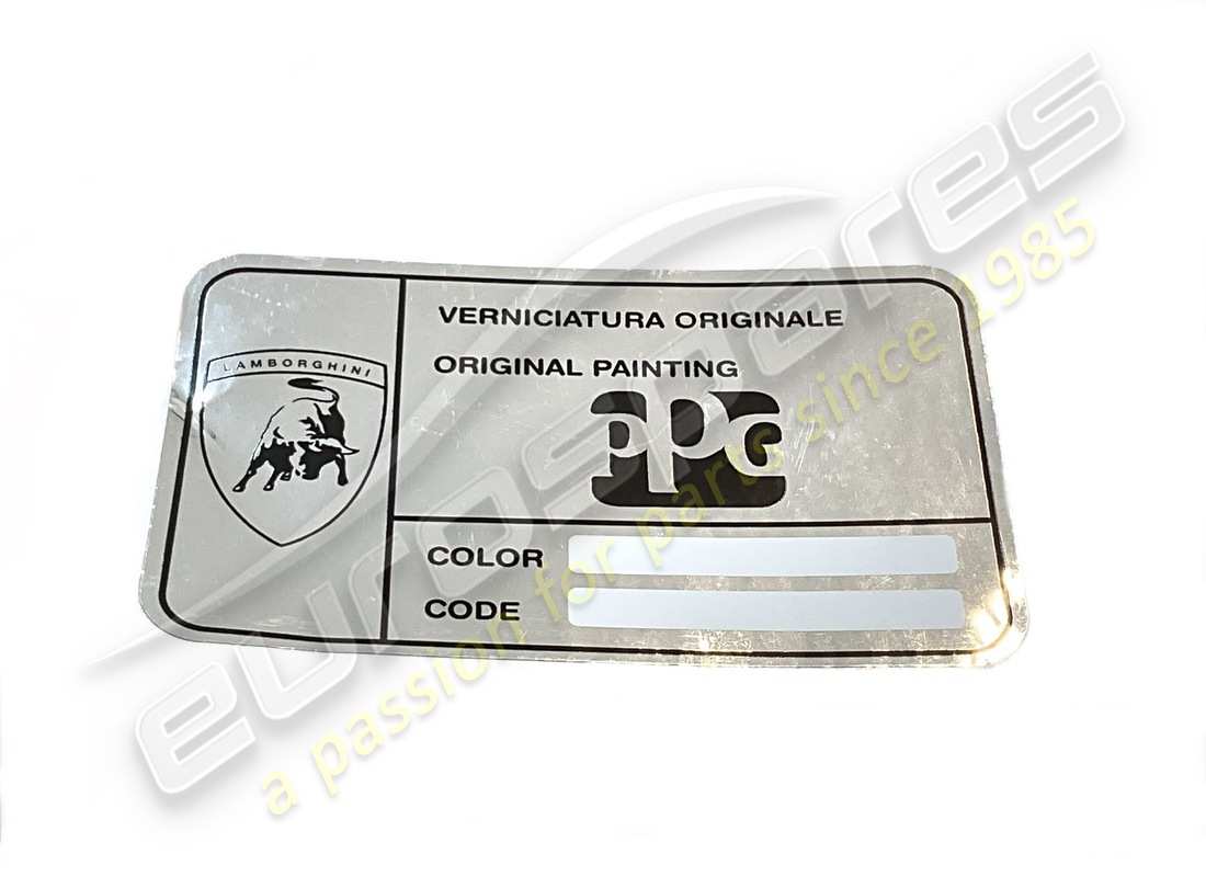 nuovo lamborghini adesivo codice verniciatura ppg. numero parte lst015 (1)