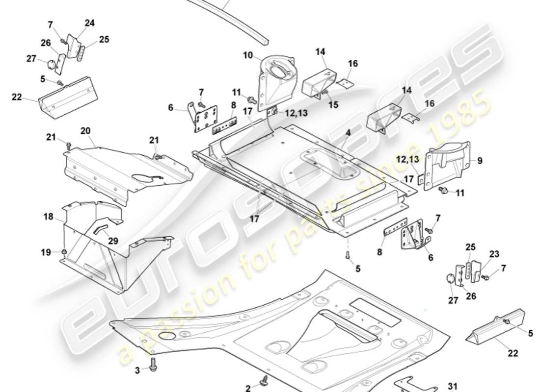 aston martin vanquish (2017) parti ausiliarie, coupé, pagina 2 diagramma delle parti