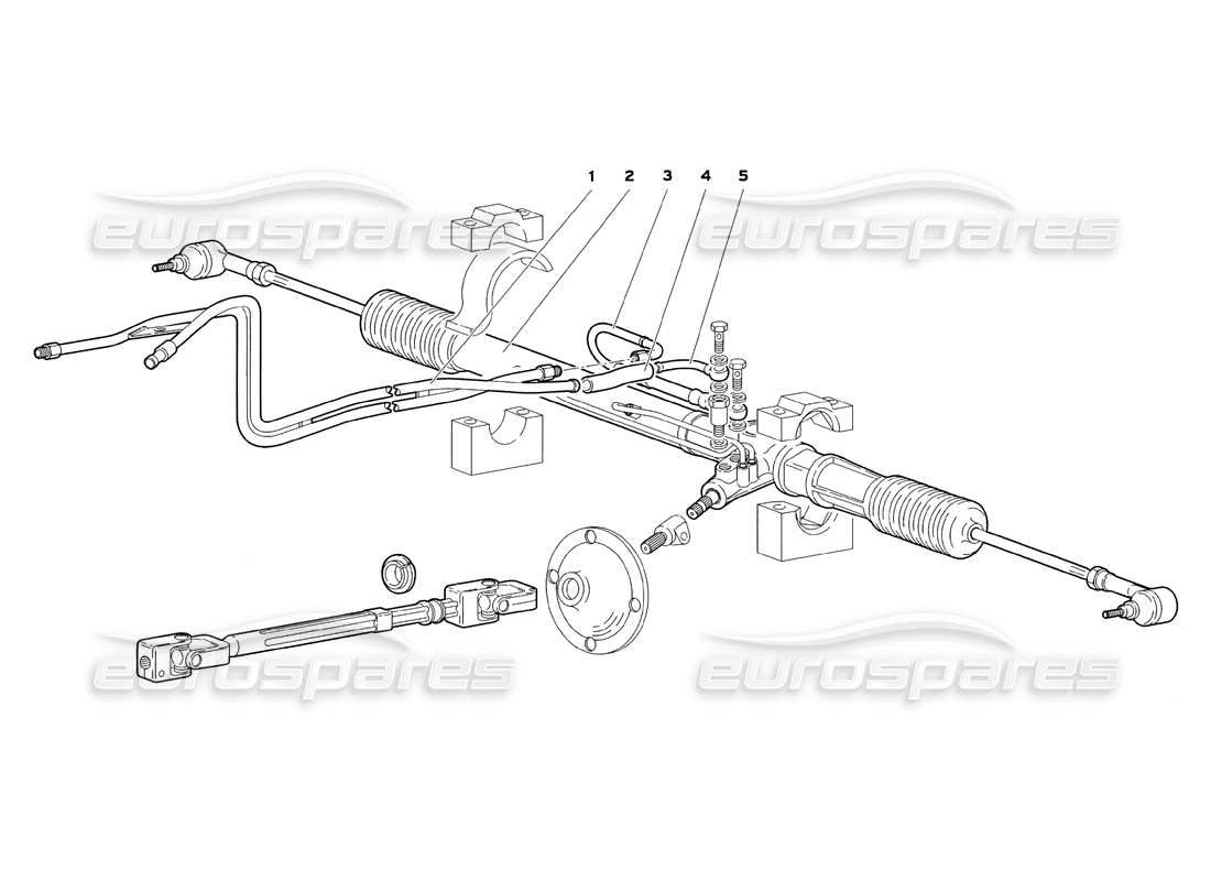 lamborghini diablo sv (1999) diagramma delle parti dello sterzo (valido per gb e australia - luglio 1999).