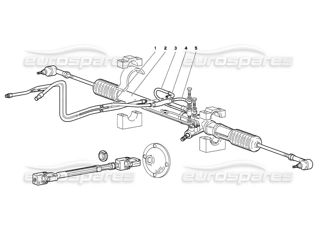 lamborghini diablo 6.0 (2001) diagramma delle parti dello sterzo (valido per gb e australia - marzo 2001).